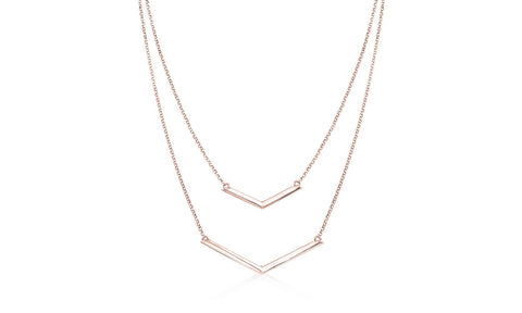 Duo Dangling Chevron Statement Necklace in 18K Gold (Multiple Options), , ALILY , ALILY   jewelryjewelry deals, swarovski crystal jewelry, groupon jewelry,, jewelry for mom, 