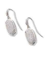 Elements Dangling Micro-Pav'e Earrings in 18K Gold