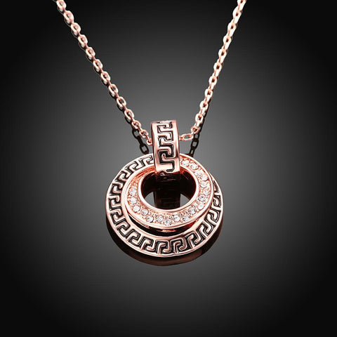 Elements Intertwined Duo Pendant Necklace in 14K Rose Gold
