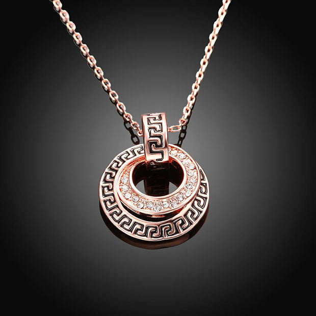 Elements Intertwined Duo Pendant Necklace in 14K Rose Gold