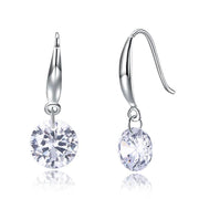 Swarovski Crystal Drop Hook Earring Set in 18K White Gold Plated - ALILY  www..com fashion jewelry for women