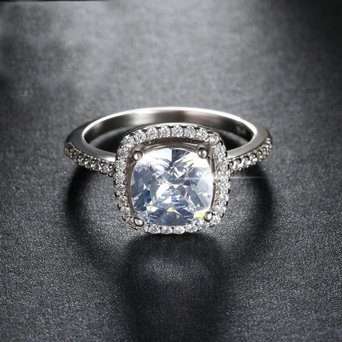 2.00 CT Cushion-Cut Queen White Swarovski Elements Ring, Rings, ALILY , ALILY   jewelryjewelry deals, swarovski crystal jewelry, groupon jewelry,, jewelry for mom, 
