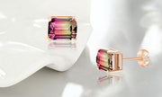 Emerald Cut Watermelon Crystal Stud Earrings, , ALILY , ALILY   jewelryjewelry deals, swarovski crystal jewelry, groupon jewelry,, jewelry for mom, 