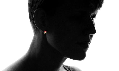 Emerald Cut Watermelon Crystal Stud Earrings, , ALILY , ALILY   jewelryjewelry deals, swarovski crystal jewelry, groupon jewelry,, jewelry for mom, 
