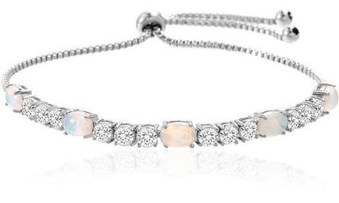 Fiery Opal Tennis Bracelet With Swarovski Crystals, , ALILY , ALILY   jewelryjewelry deals, swarovski crystal jewelry, groupon jewelry,, jewelry for mom, 