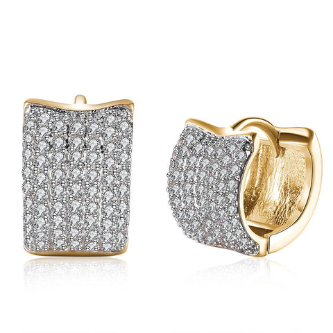 Crystals 15mm Pave Huggie  Earring