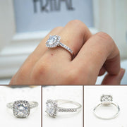 2.00 CT Cushion-Cut Queen White Swarovski Elements Ring, Rings, ALILY , ALILY   jewelryjewelry deals, swarovski crystal jewelry, groupon jewelry,, jewelry for mom, 