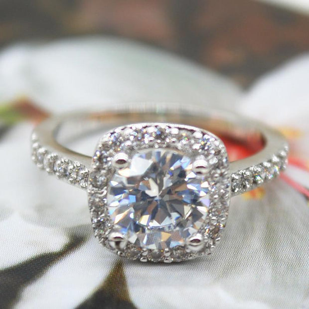 2.00CTTW Cushion-Cut Queen White Swarovski Elements Ring, Rings, ALILY , ALILY   jewelryjewelry deals, swarovski crystal jewelry, groupon jewelry,, jewelry for mom, 