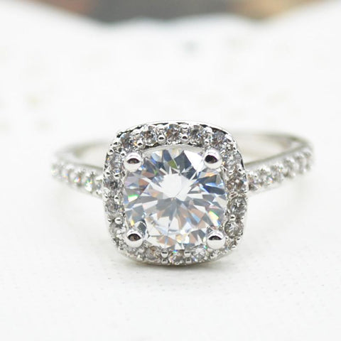 2.00CT Cushion-Cut Queen White Swarovski Elements Ring, Rings, ALILY , ALILY   jewelryjewelry deals, swarovski crystal jewelry, groupon jewelry,, jewelry for mom, 