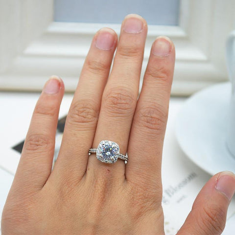 2.00 CT Cushion-Cut Queen White Swarovski Elements Ring, Rings, ALILY , ALILY   jewelryjewelry deals, swarovski crystal jewelry, groupon jewelry,, jewelry for mom, 