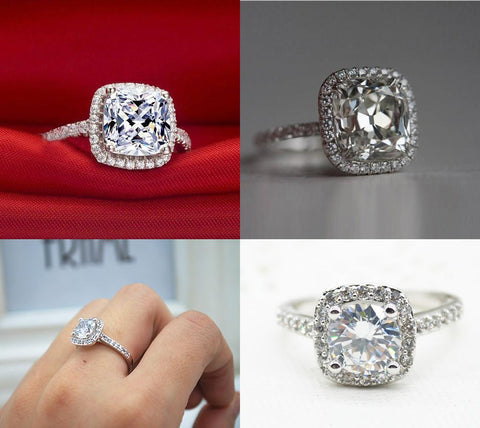 2.00CTTW Cushion-Cut Queen White Swarovski Elements Ring, Rings, ALILY , ALILY   jewelryjewelry deals, swarovski crystal jewelry, groupon jewelry,, jewelry for mom, 