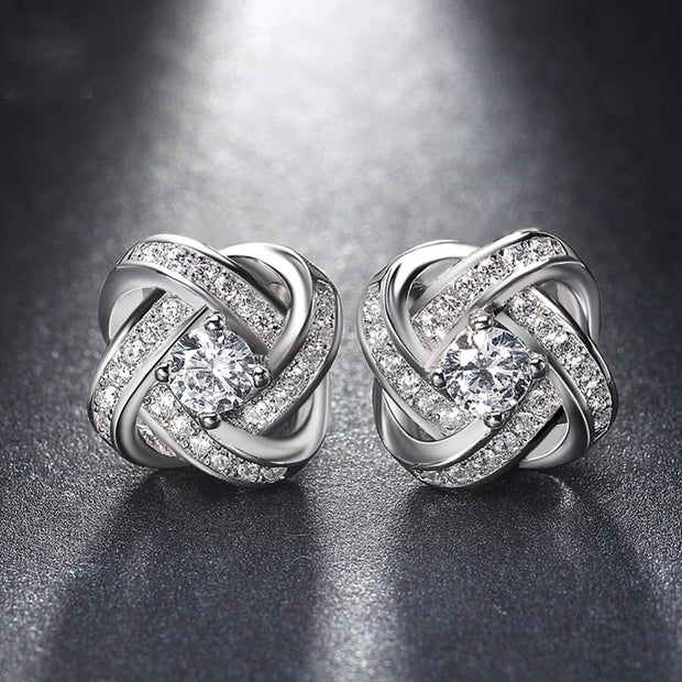 Crystals Million Shining lights Stud  Earring